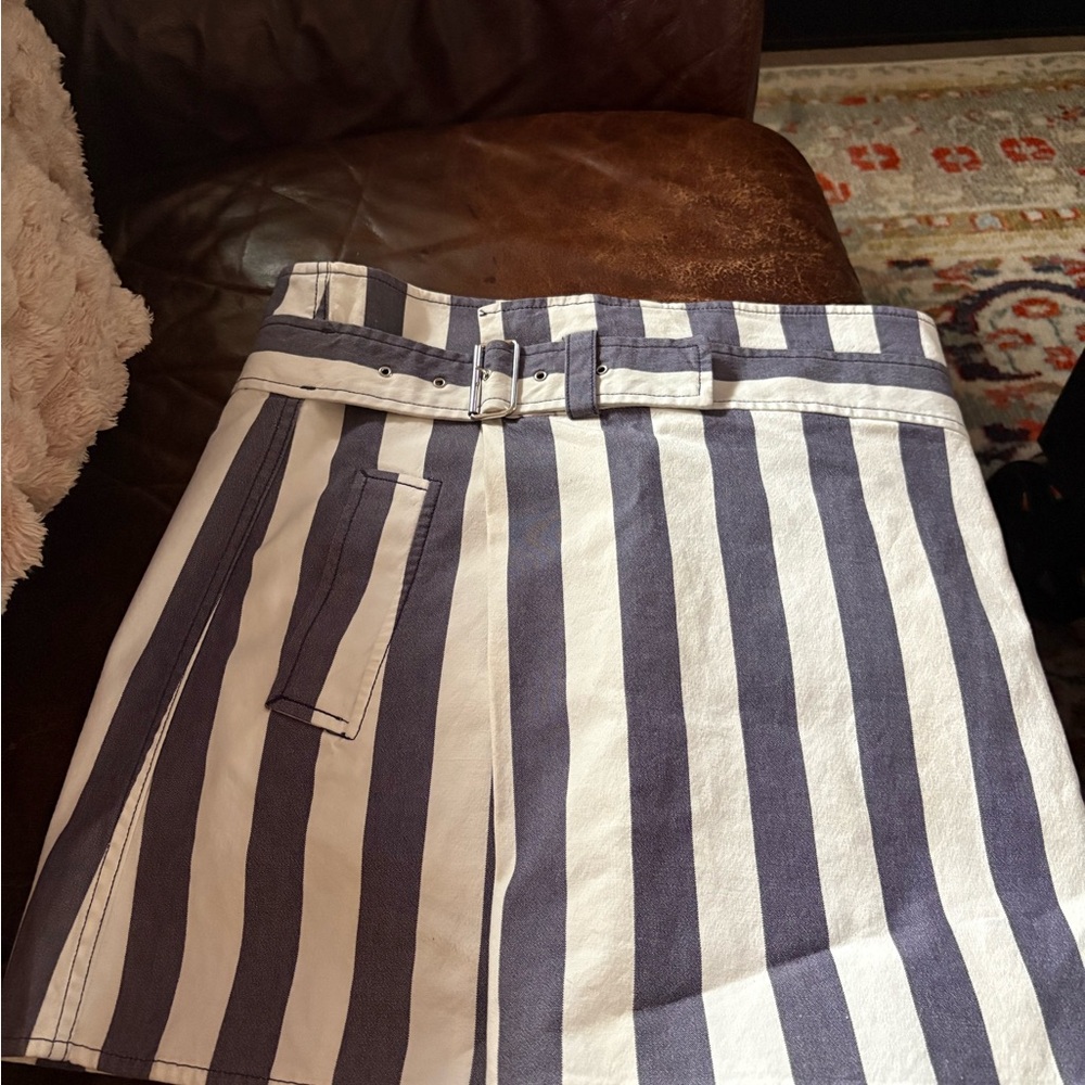 See By Chloe Navy and White Striped Skirt